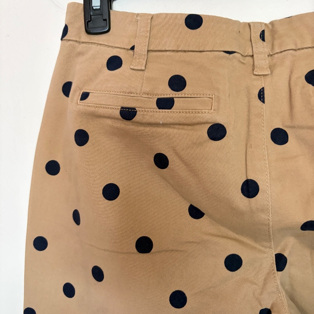 J.Crew High Rise Girlfriend Chino Polka-Dot Pants Sz 8 - Picture 12 of 15